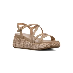 Sandali Zeppe Beige da Donna con cinturino Swish Jeans