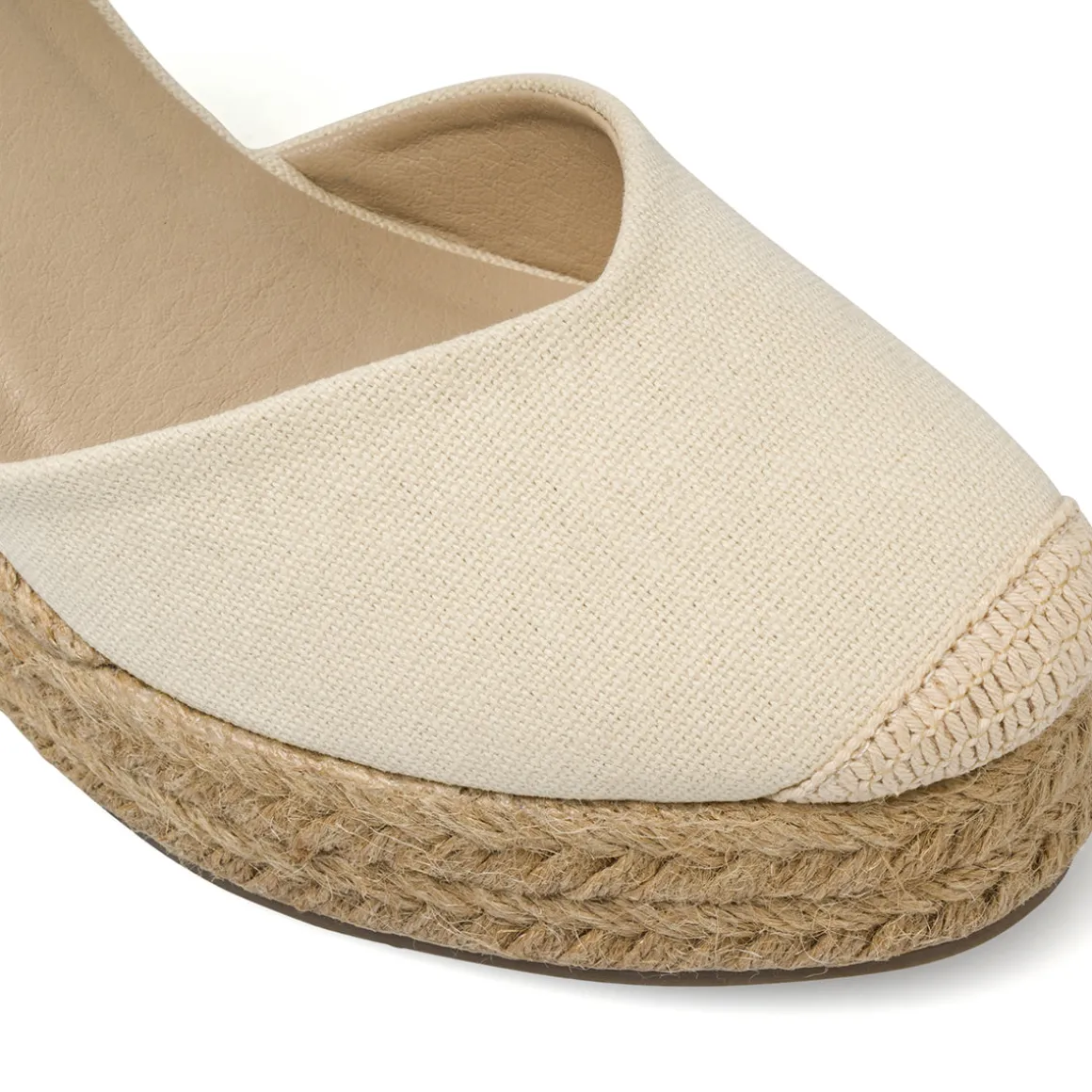 Sandali Zeppe beige da Donna con lacci alla caviglia Lora Ferres