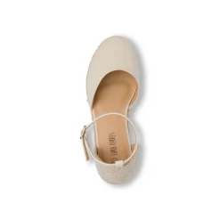 Sandali Zeppe bianchi off white da Donna in tessuto Lora Ferres