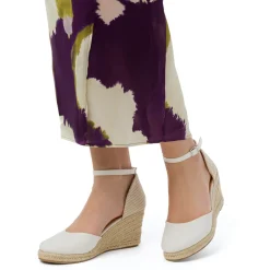 Sandali Zeppe bianchi off white da Donna in tessuto Lora Ferres