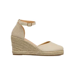 Sandali Zeppe bianchi off white da Donna in tessuto Lora Ferres