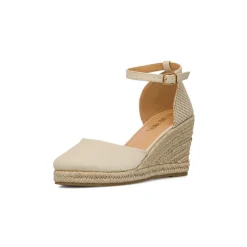 Sandali Zeppe bianchi off white da Donna in tessuto Lora Ferres