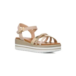 Sandali Zeppe Comfort Beige da Donna con strass P Soft
