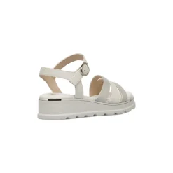 Sandali Zeppe Comfort Bianchi da Donna con cinturino regolabile P Soft