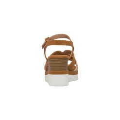 Sandali Zeppe Comfort color Cuoio da Donna con tacco 8 cm P Soft