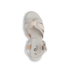 Sandali Zeppe Comfort Grigi da Donna con Plateau e Tacco 7 cm P Soft