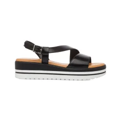 Sandali Zeppe Comfort Neri da Donna con tacco 5 cm P Soft