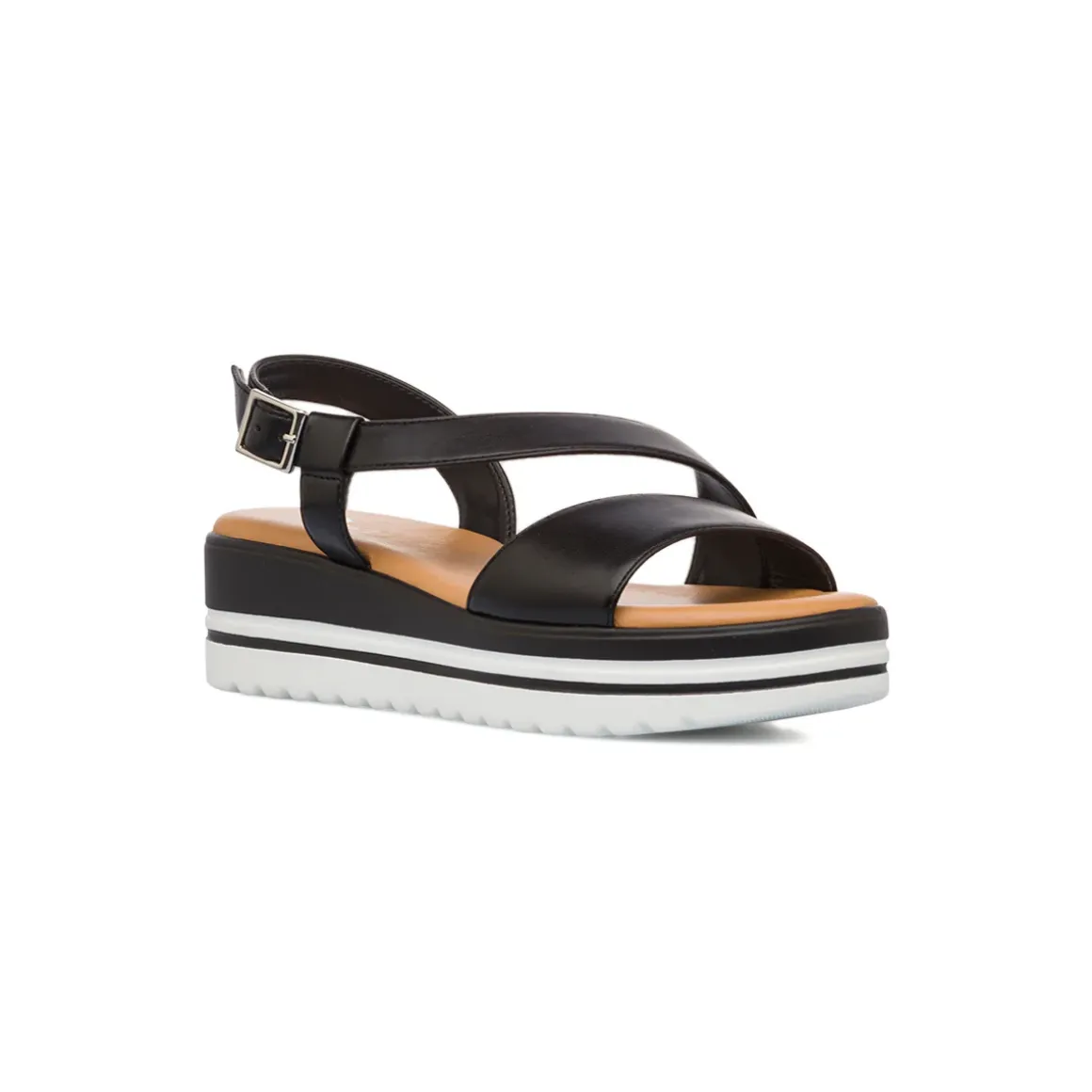 Sandali Zeppe Comfort Neri da Donna con tacco 5 cm P Soft