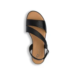 Sandali Zeppe Comfort Neri da Donna con tacco 5 cm P Soft