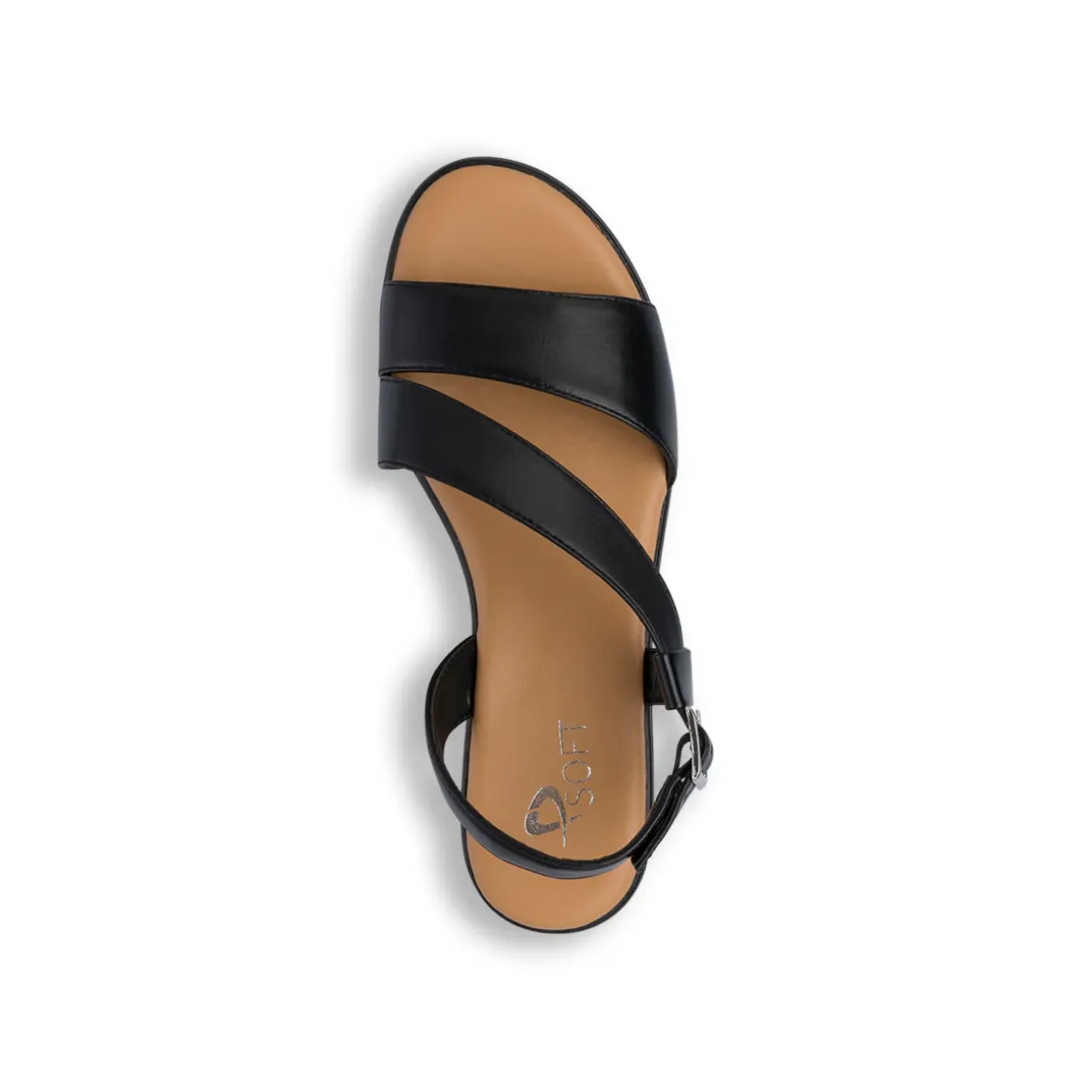 Sandali Zeppe Comfort Neri da Donna con tacco 5 cm P Soft