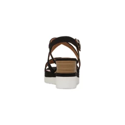 Sandali Zeppe Neri da Donna con Suola comoda e Tacco 7 cm P Soft