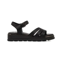 Sandali Zeppe Neri da Donna Comfort con cinturino P Soft
