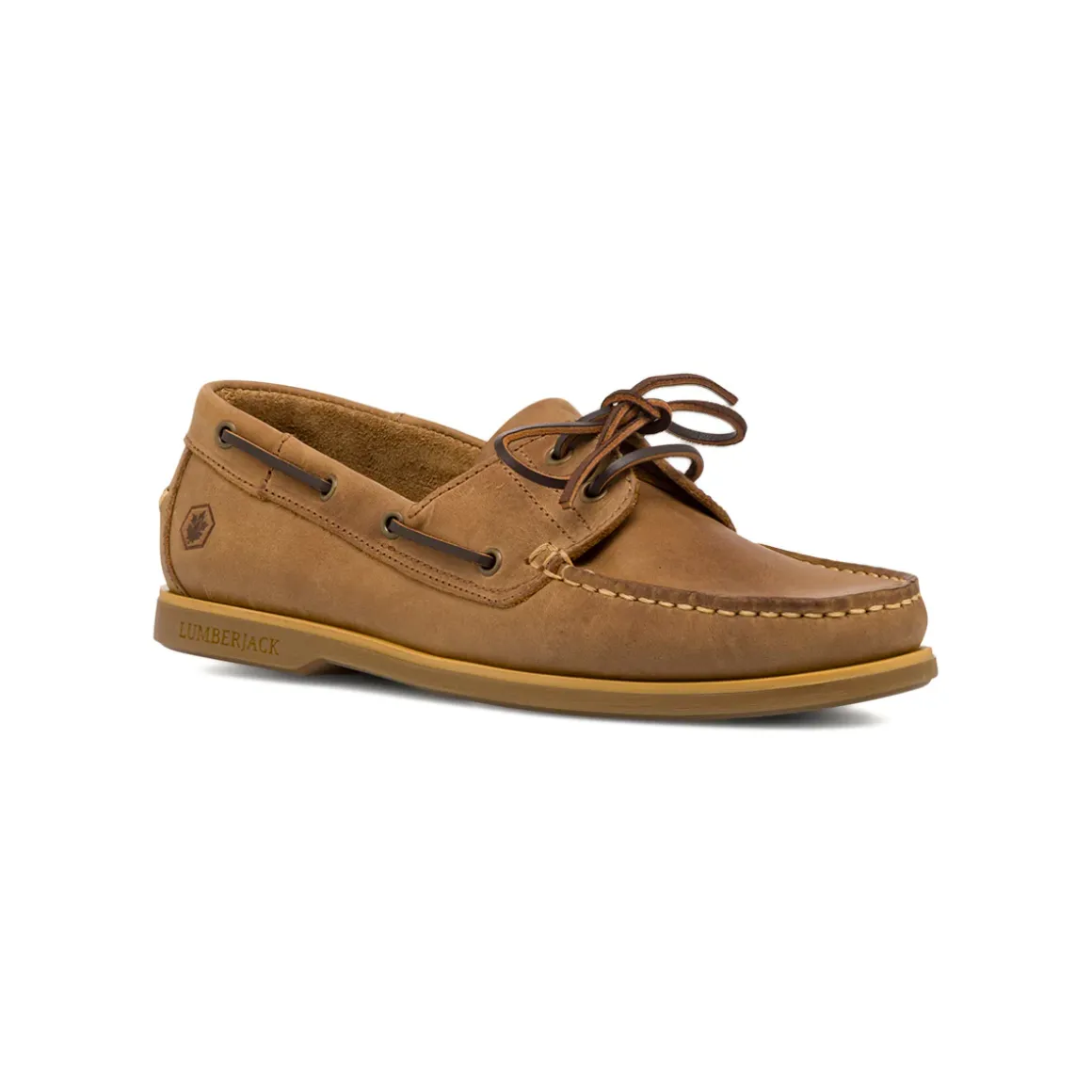 Scarpa da Barca in Pelle Marrone da Uomo Lumberjack