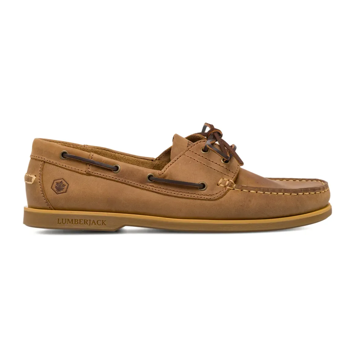Scarpa da Barca in Pelle Marrone da Uomo Lumberjack