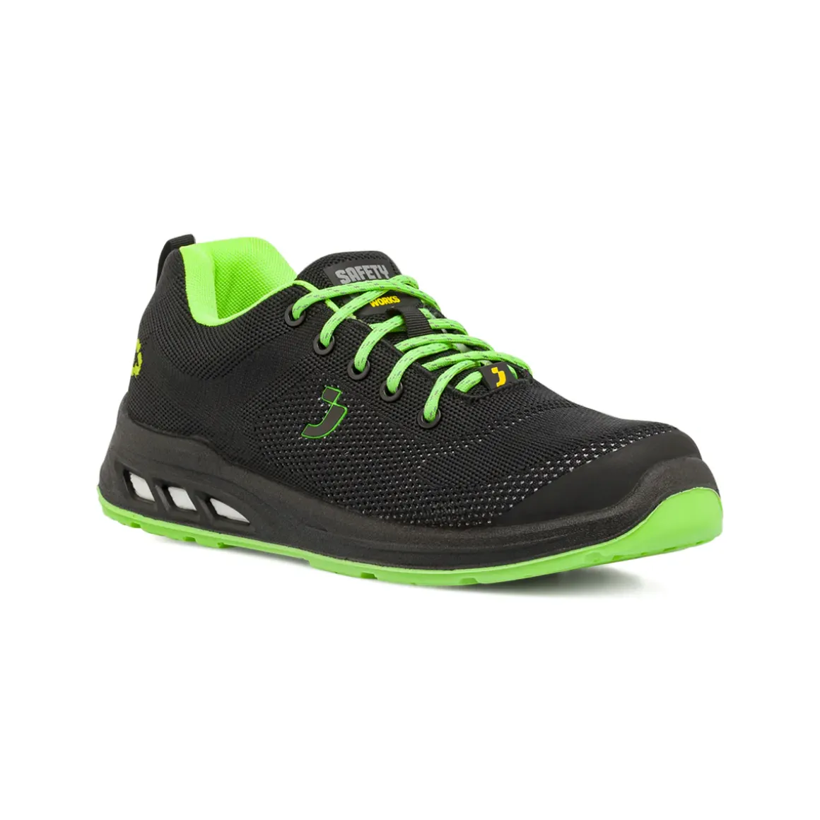 Scarpe antinfortunistiche da Uomo nere con dettagli fluo Safety Jogger