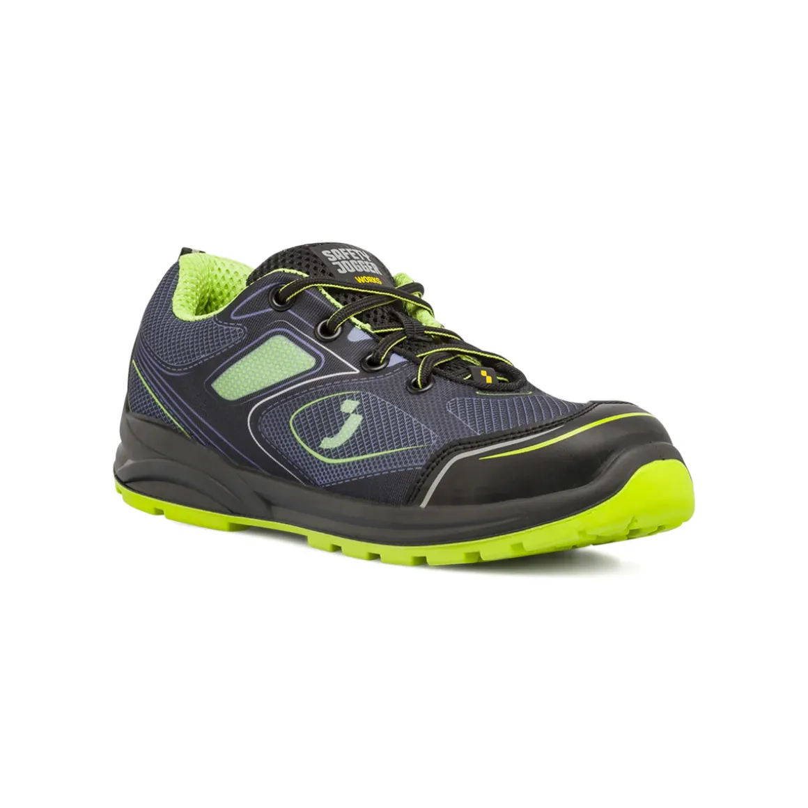 Scarpe antinfortunistiche da Uomo grigie e verdi Safety Jogger