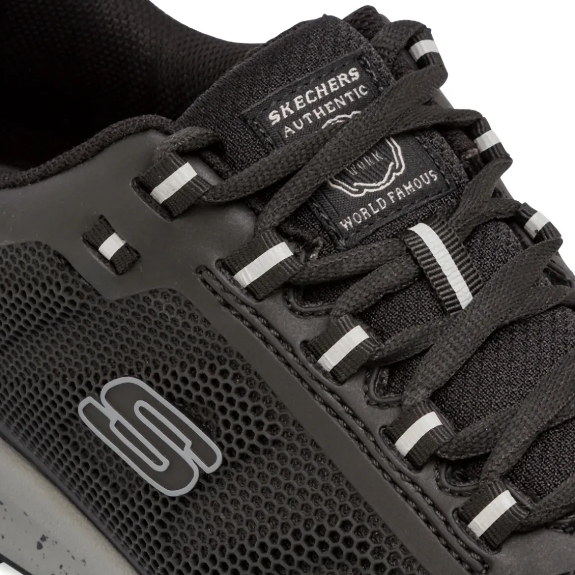 Scarpe antinfortunistiche nere e grigie da Uomo in Memory Foam Skechers Work