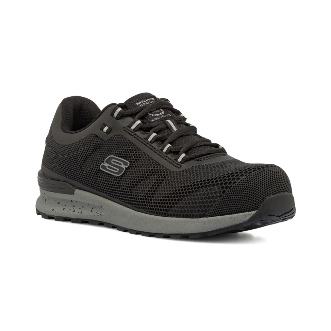 Scarpe antinfortunistiche nere e grigie da Uomo in Memory Foam Skechers Work