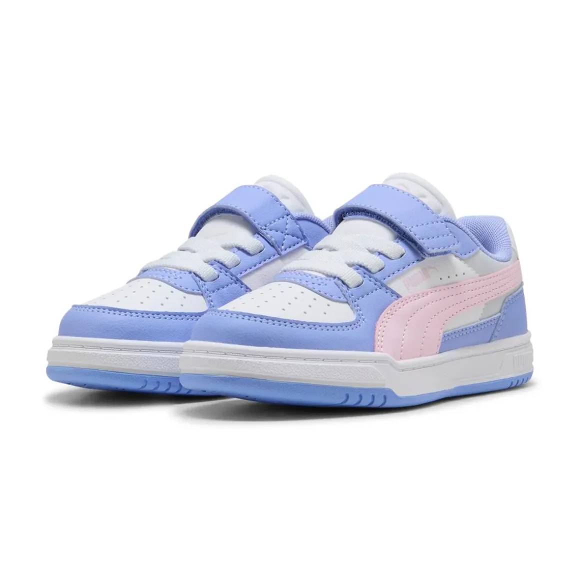 Scarpe Bambina Bianche con Dettagli lilla e rosa Puma Caven III