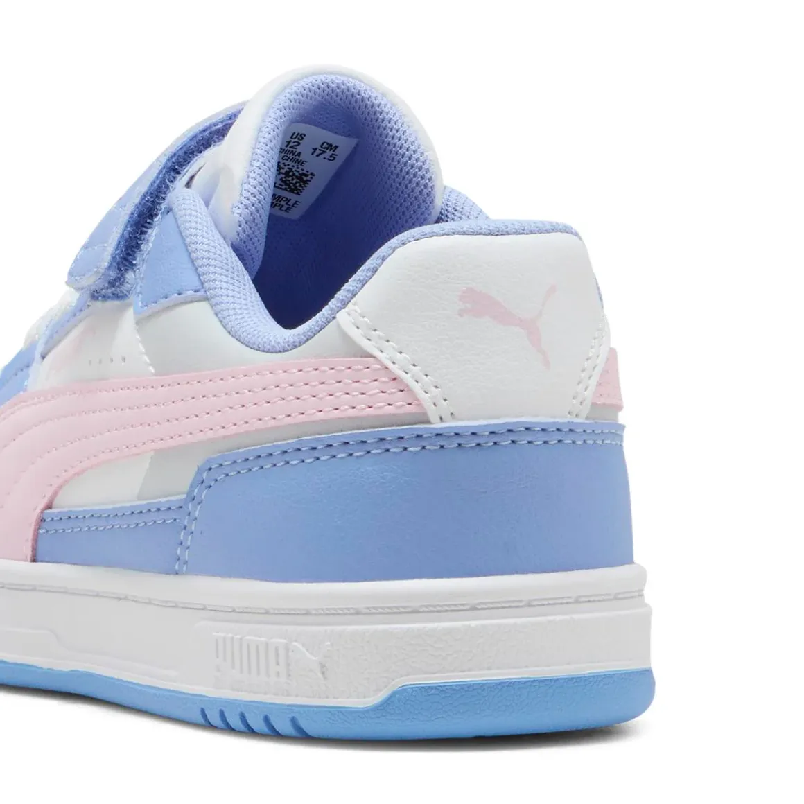 Scarpe Bambina Bianche con Dettagli lilla e rosa Puma Caven III