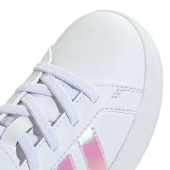 Scarpe Bambina Bianche con Strisce Iridescenti adidas Grand Court 3.0