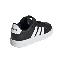 Scarpe Bambino Nere con chiusura Strappo adidas Grand Court 3.0