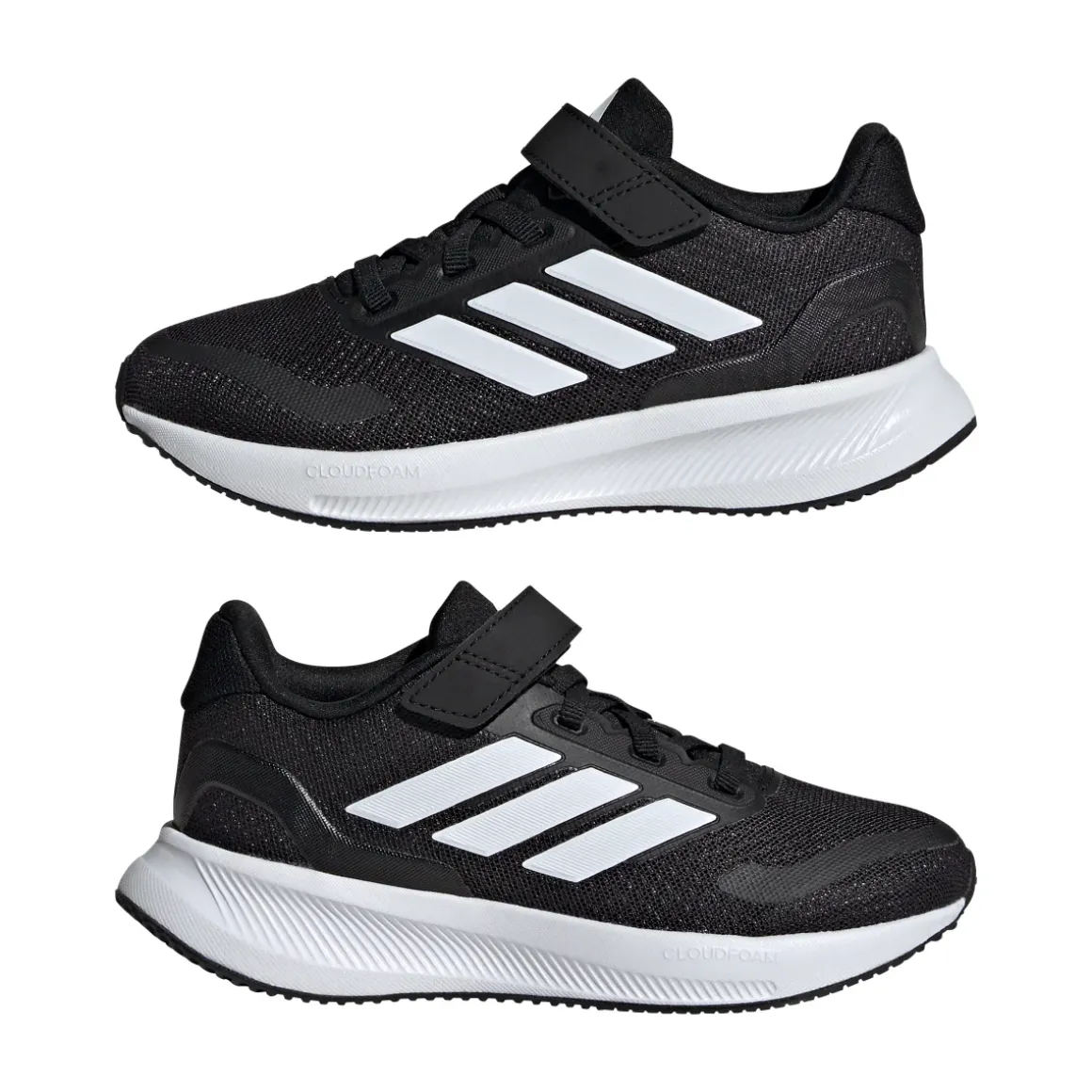 Scarpe Bambino Nere con Strappo e Cloudfoam adidas Runfalcon 5