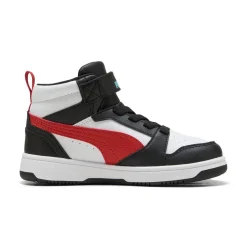 Scarpe Bambino Nere e Bianche Mid con Strappo Puma Rebound V6