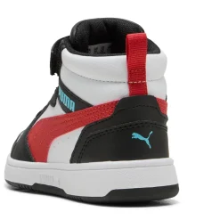 Scarpe Bambino Nere e Bianche Mid con Strappo Puma Rebound V6