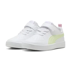 Scarpe bianche da Bambina con strappo e dettagli colorati Puma Rickie