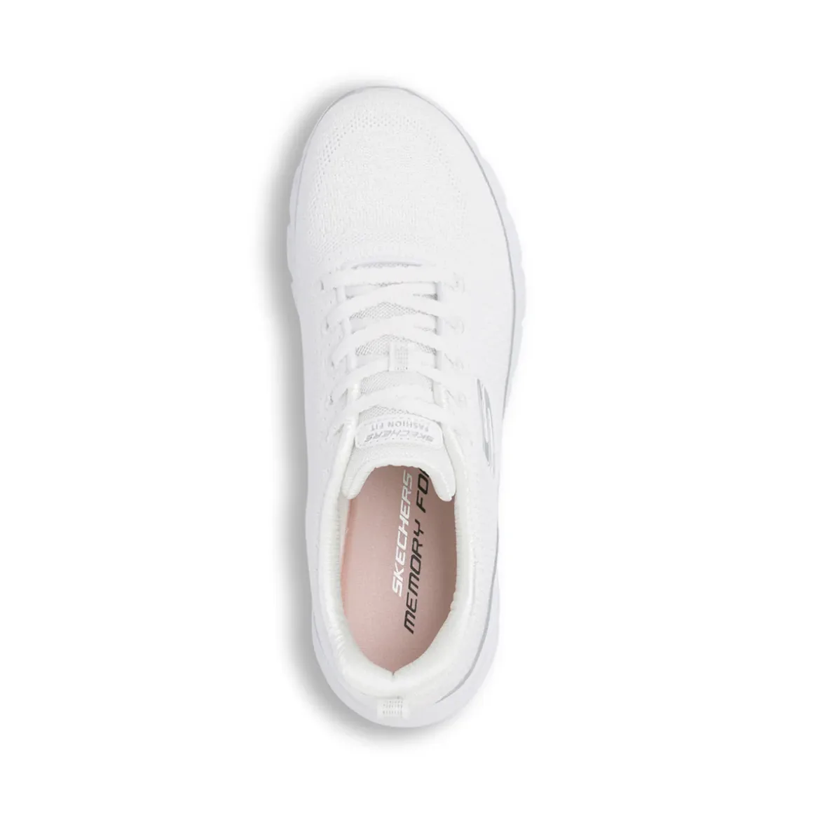 Scarpe bianche da Donna in tessuto mesh Skechers fashion Fit 2.0