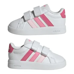 Scarpe bianche Primi passi Bambina con strappo adidas Grand Court 3.0
