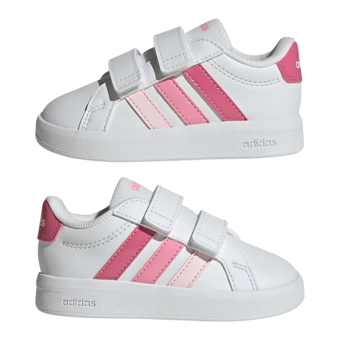 Scarpe bianche Primi passi Bambina con strappo adidas Grand Court 3.0