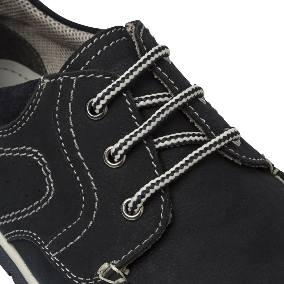 Scarpe casual da uomo blu con cuciture a contrasto La Cuoieria