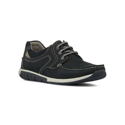 Scarpe casual da uomo blu con cuciture a contrasto La Cuoieria