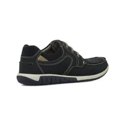 Scarpe casual da uomo blu con cuciture a contrasto La Cuoieria