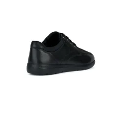 Scarpe casual da uomo nere con logo laterale Geox