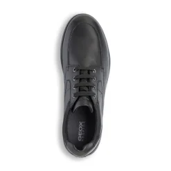 Scarpe casual da uomo nere con logo laterale Geox