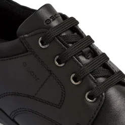 Scarpe casual da uomo nere con logo laterale Geox