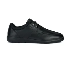 Scarpe casual da uomo nere con logo laterale Geox