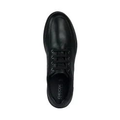 Scarpe casual da uomo nere con logo laterale Geox