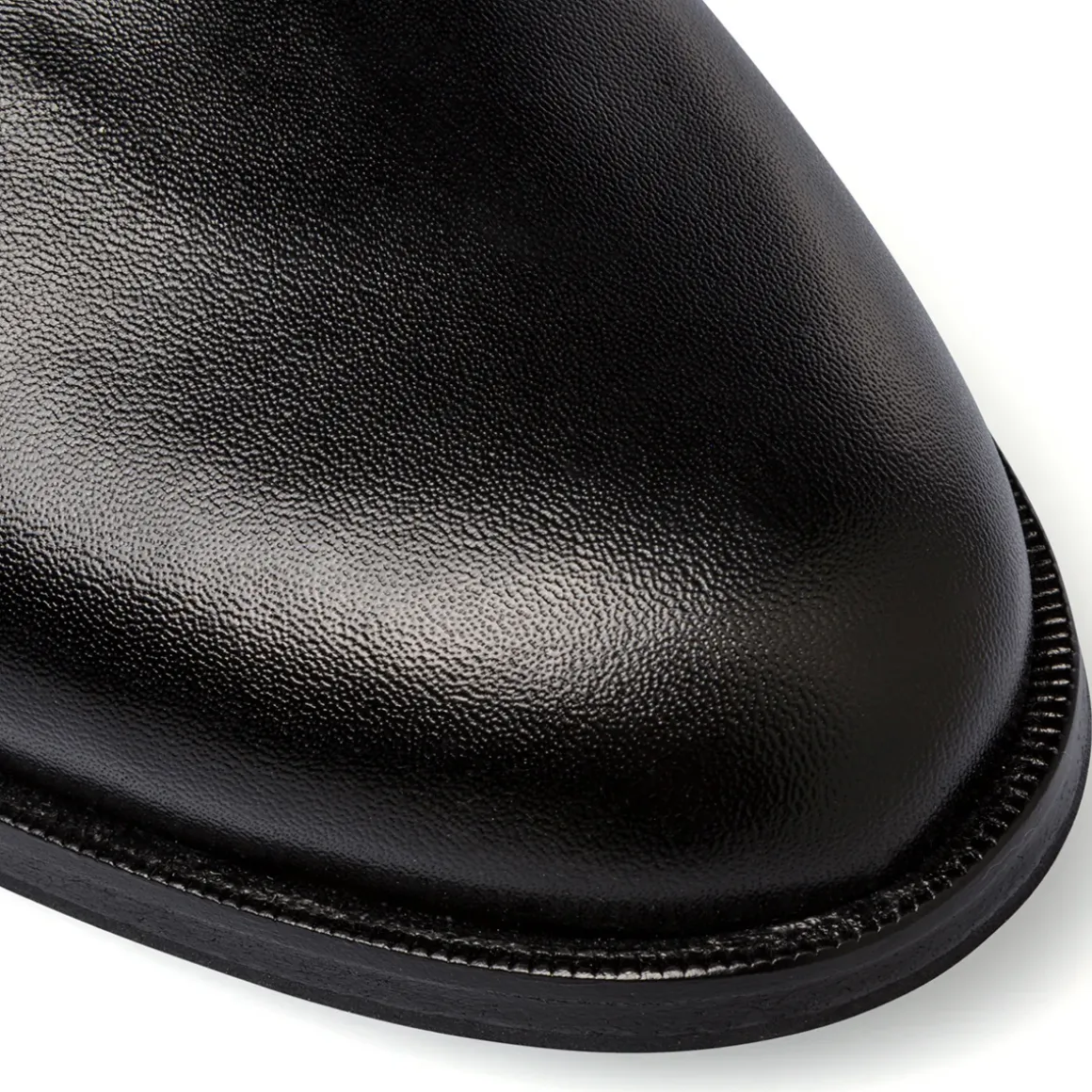Scarpe Classiche Uomo Nere in pelle con cuciture Decorative Riflessi Urbani