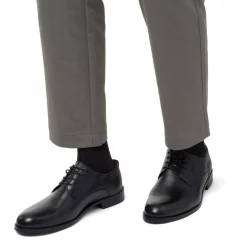 Scarpe Classiche Uomo Nere in pelle con cuciture Decorative Riflessi Urbani