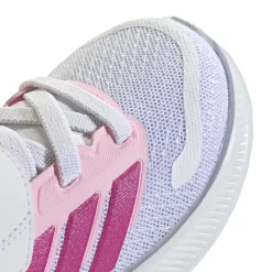Scarpe da bambina bianche con chiusura a strappo adidas RUNFALCON 5
