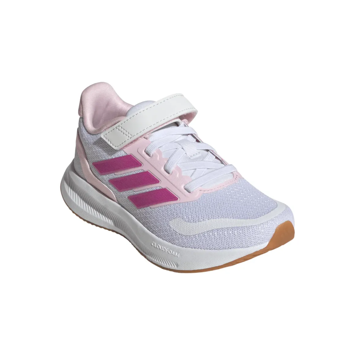 Scarpe da Bambina bianche e rosa con strappo adidas Runfalcon 5