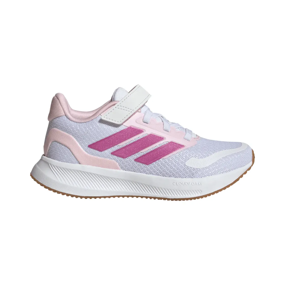 Scarpe da Bambina bianche e rosa con strappo adidas Runfalcon 5
