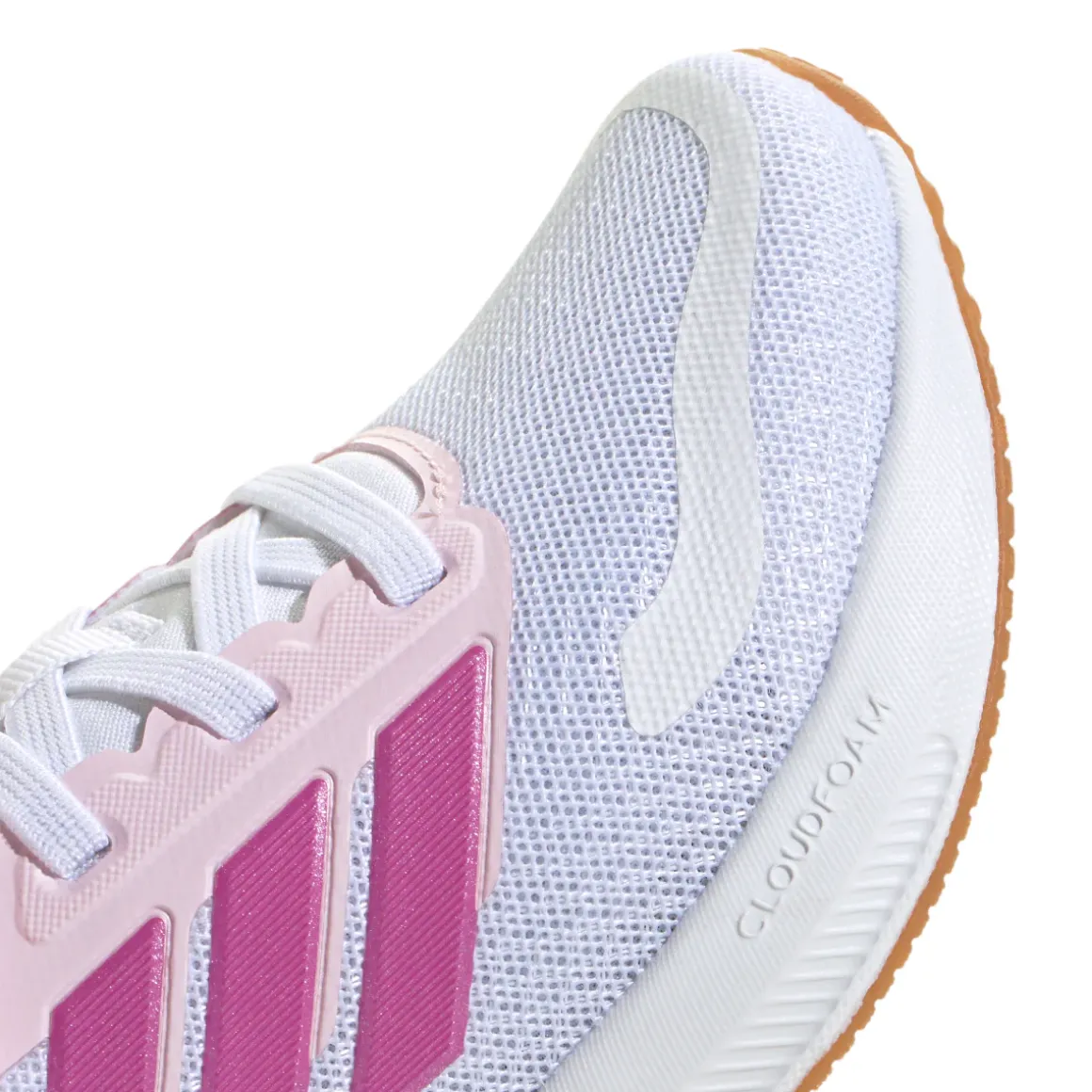 Scarpe da Bambina bianche e rosa con strappo adidas Runfalcon 5