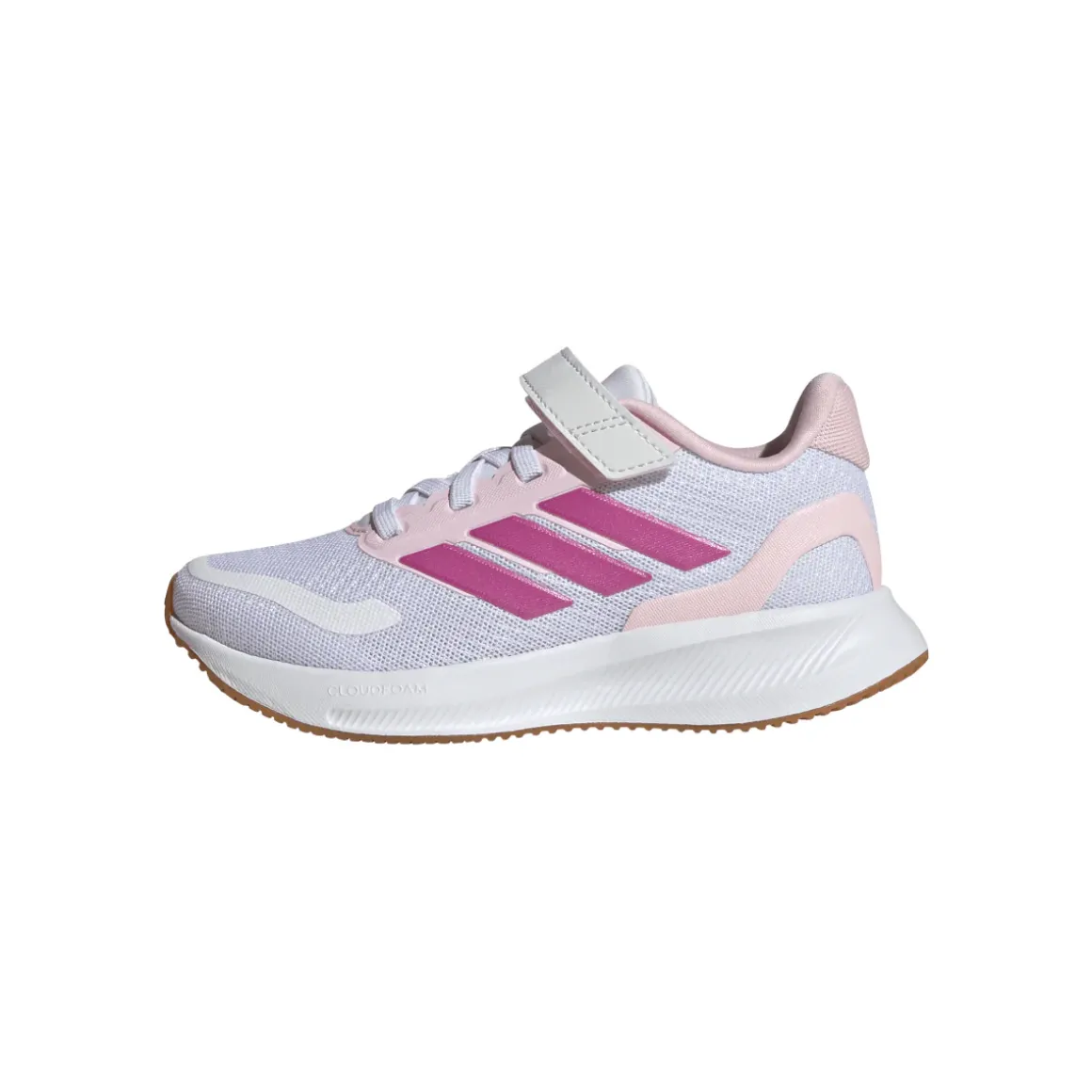 Scarpe da Bambina bianche e rosa con strappo adidas Runfalcon 5