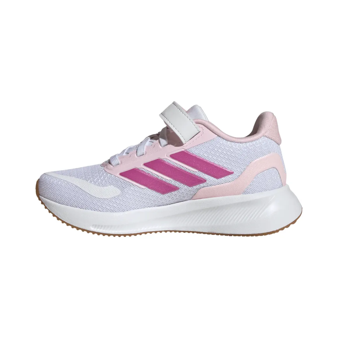 Scarpe da Bambina bianche e rosa con strappo adidas Runfalcon 5