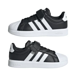 Scarpe da bambino nere adidas STREETTALK con strappo